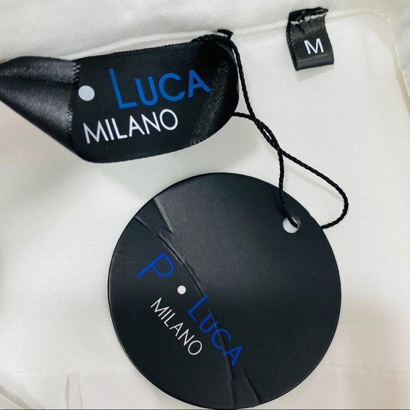 P• Luca Milano Sz M Button Down Shirt Blouse - Picture 8 of 9